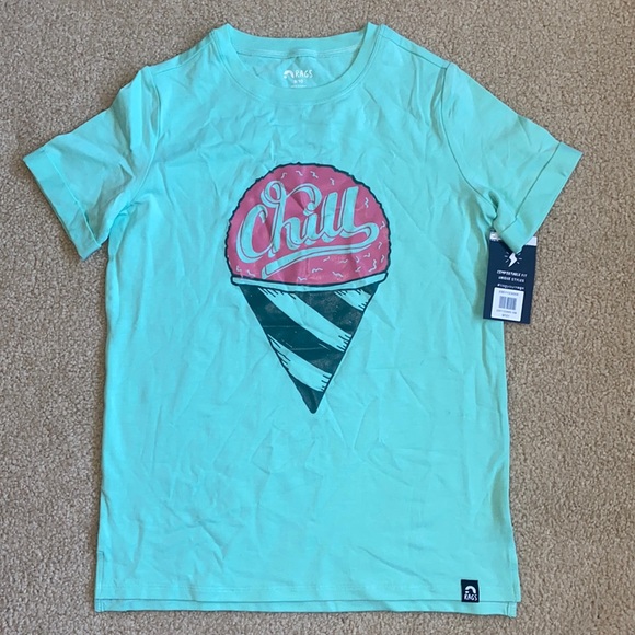 NWT - RAGS - "Chill" T-Shirt - Size 9/10 - Picture 1 of 5